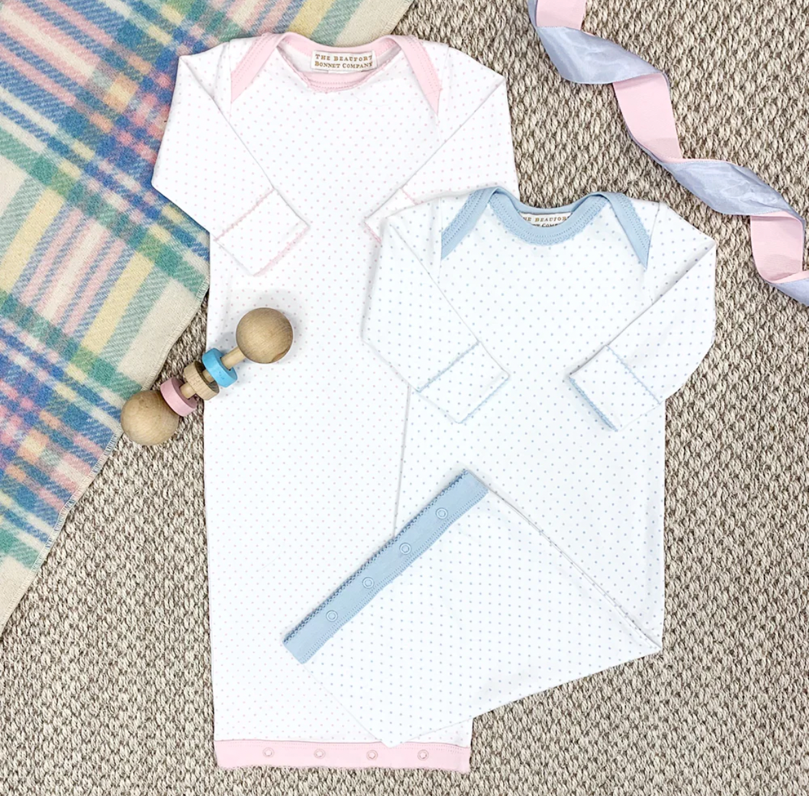 TBBC Saddler Gown in Micro Dots
