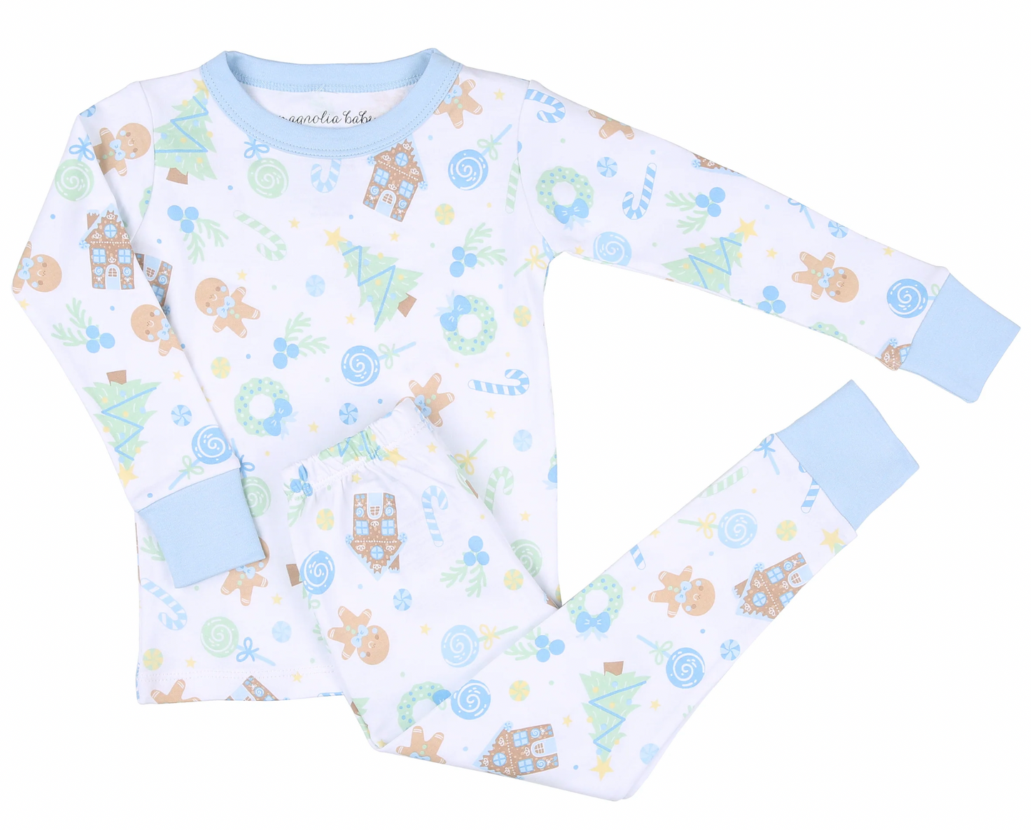 Sweet Gingerbread Pajamas- Blue