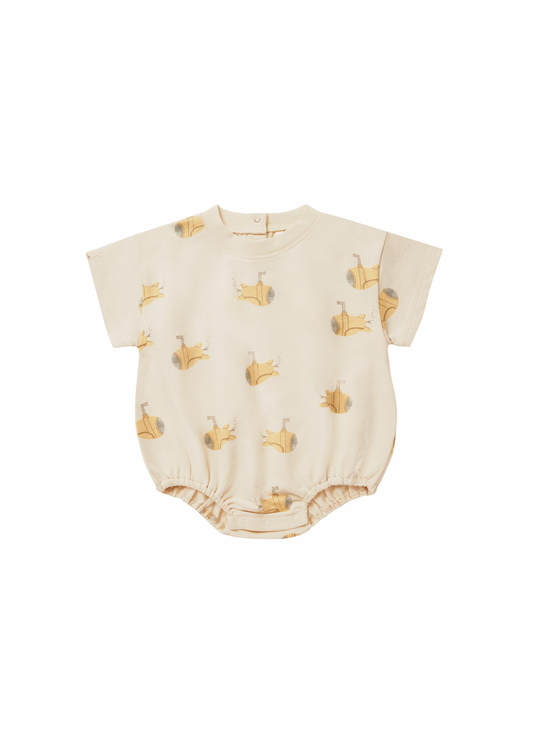 Rylee + Cru Relaxed Bubble Romper in Submarine