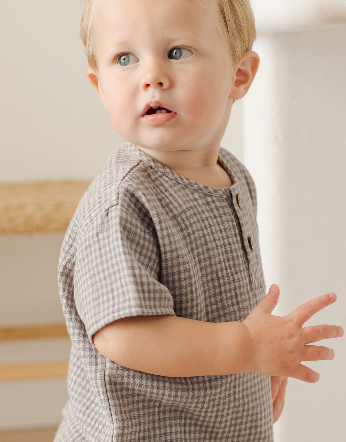 Henry Top in Blue Gingham