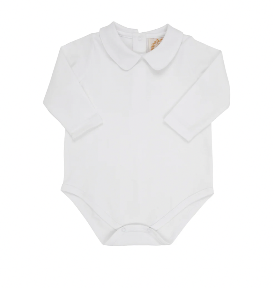TBBC Peter Pan Collar Shirt & Onesie (Long Sleeve Pima) Worth Avenue White
