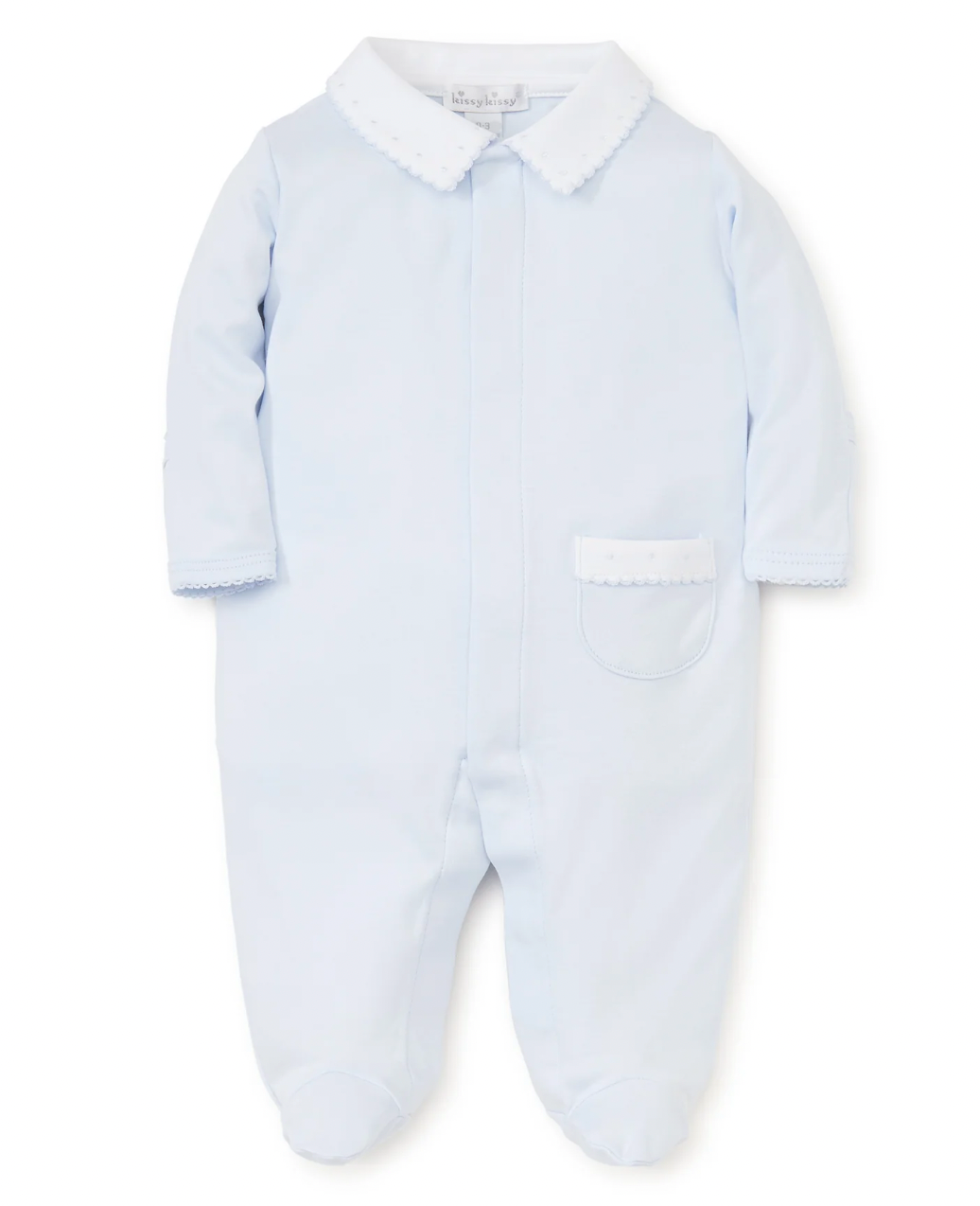 Blue Kissy New Beginnings Footie w/Collar