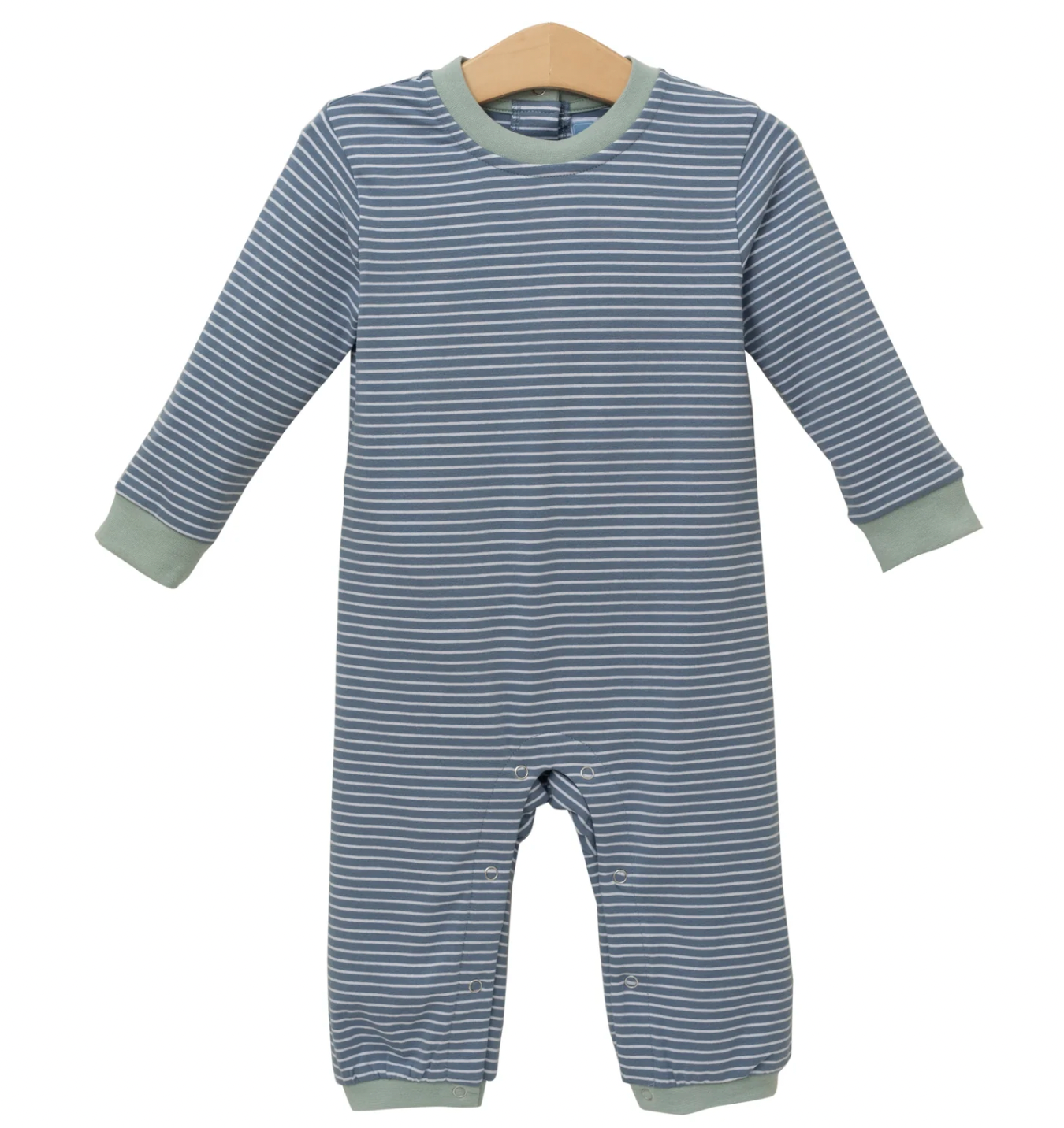 Miller Romper Blue Stripe/ Sage