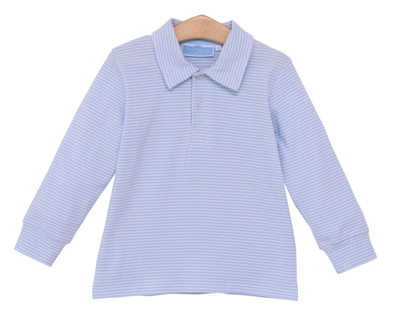 Jackson Polo in Light Blue Stripe