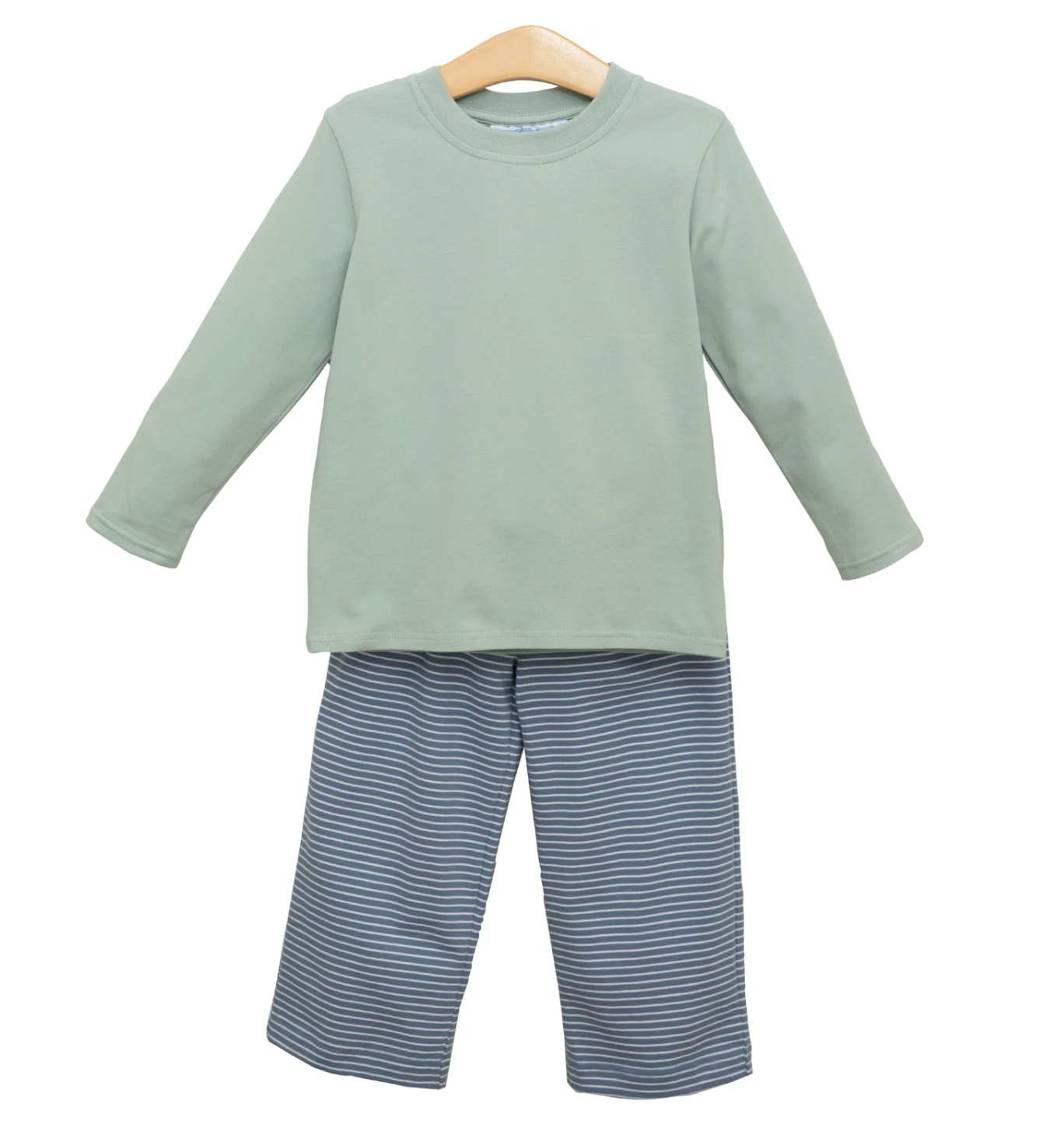 Miller Pants Set in Blue Stripe/Sage