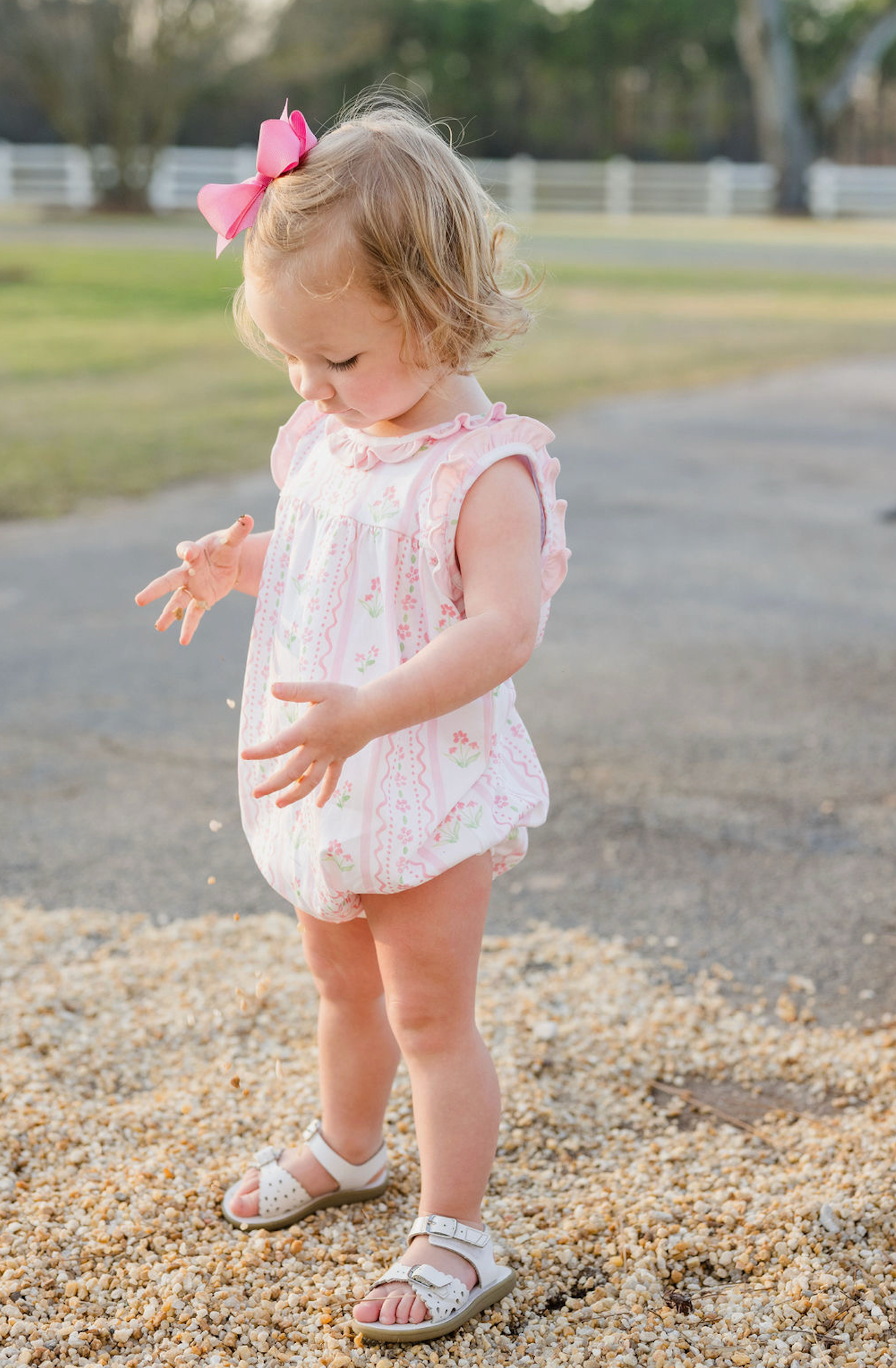 Rosie Bubble Pink Floral Scallop