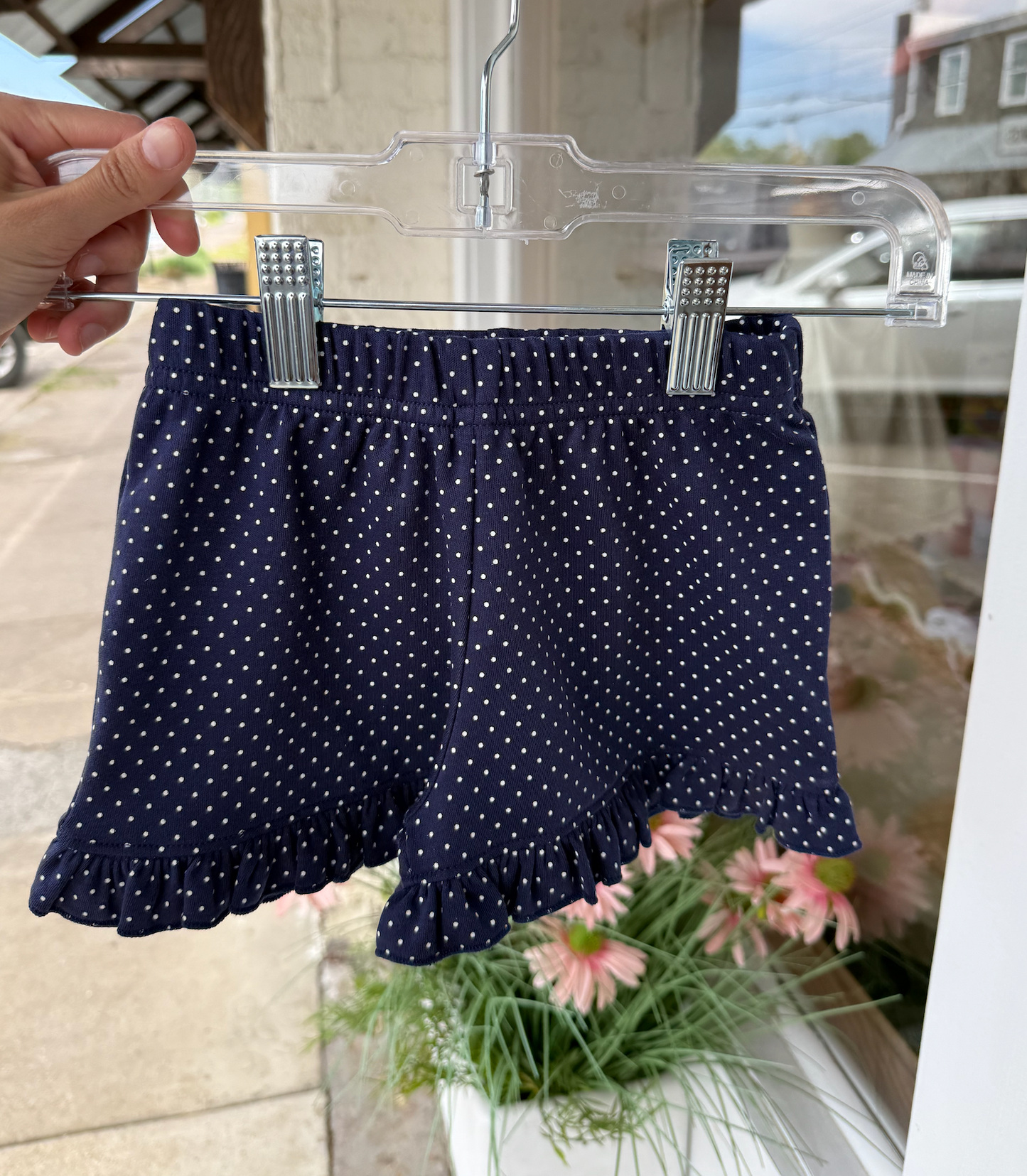Navy Polka Dot Shorts- By Luigi