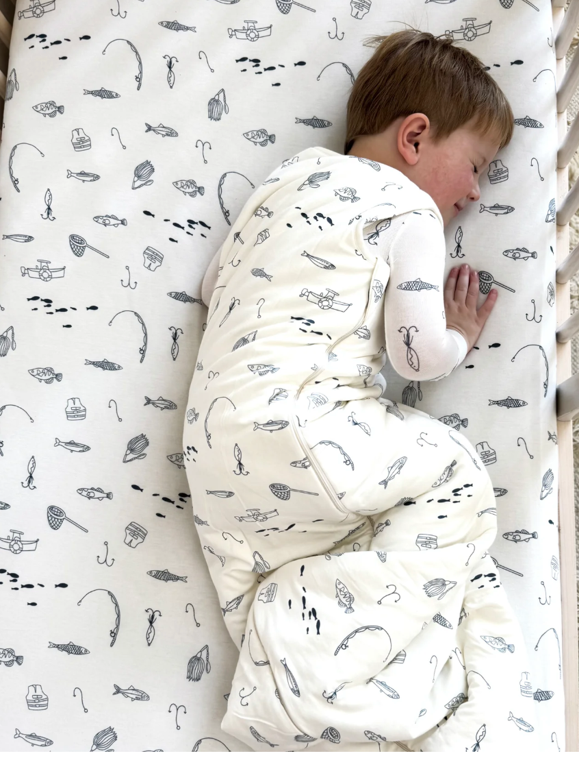 Gunamuna- Swaddler Sleep Sack in Fishing