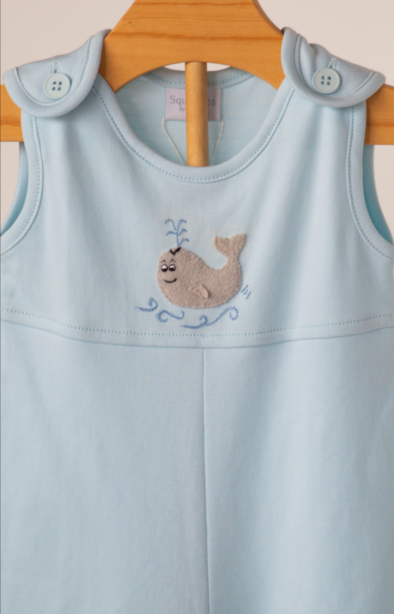 Squiggles- Gray Whale Sunsuit