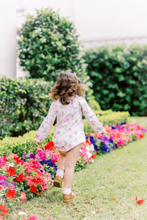 Proper Peony- English Garden Long Sleeve Bubble