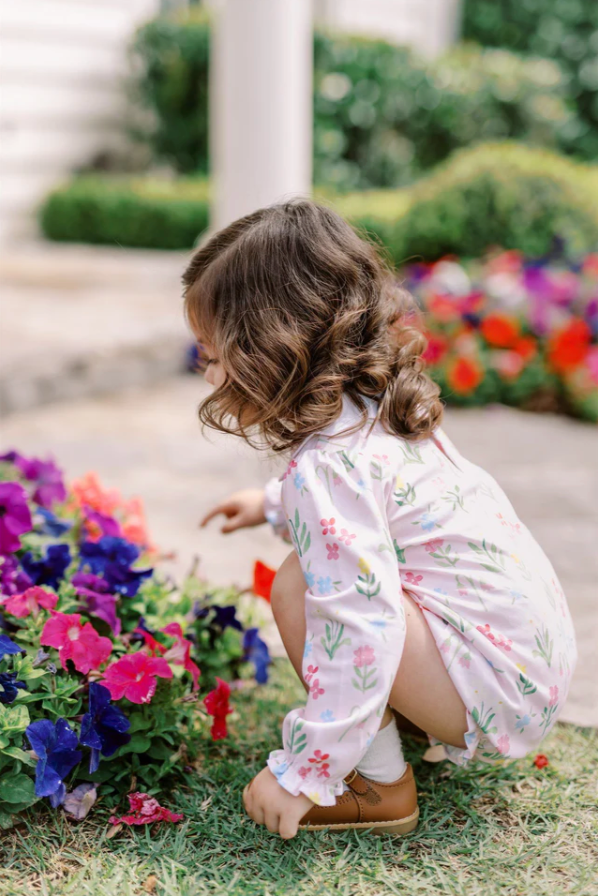 Proper Peony- English Garden Long Sleeve Bubble