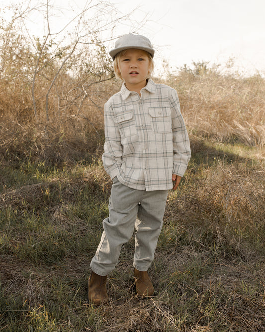 Collared Long Sleeve Shirt in Rustic Plaid