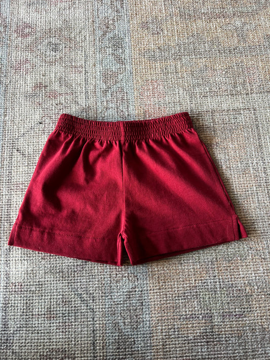 Maroon Shorts with side slit