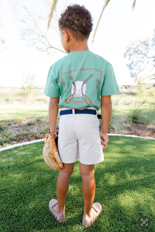 Logo Tee- Baseball on Sage