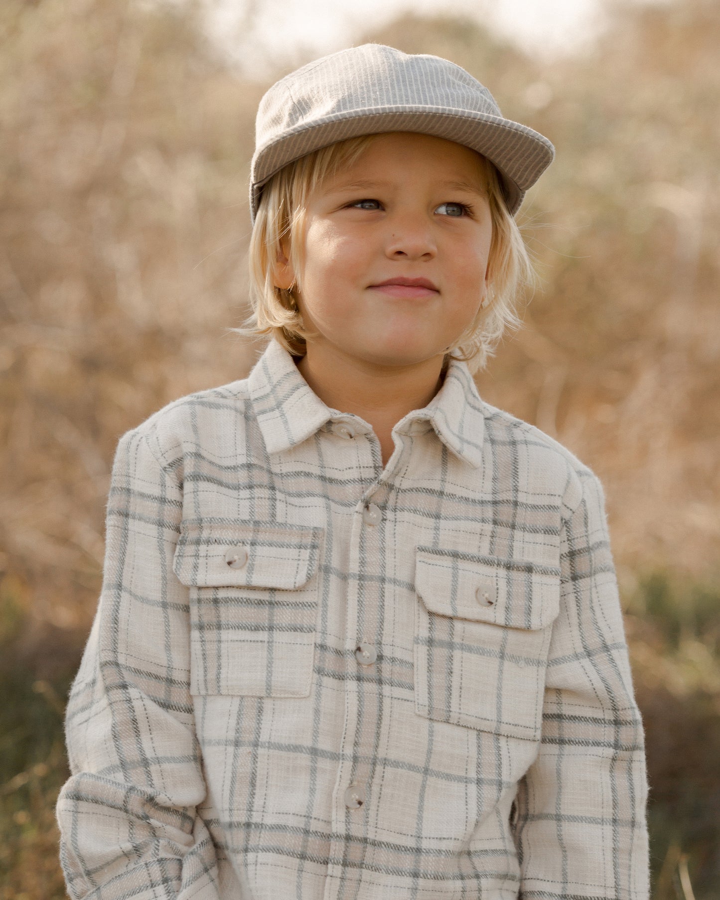 Collared Long Sleeve Shirt in Rustic Plaid