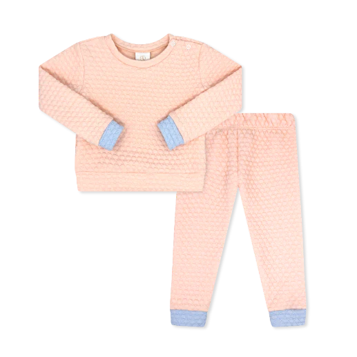 Quilted Sweatsuit in Paris Pink