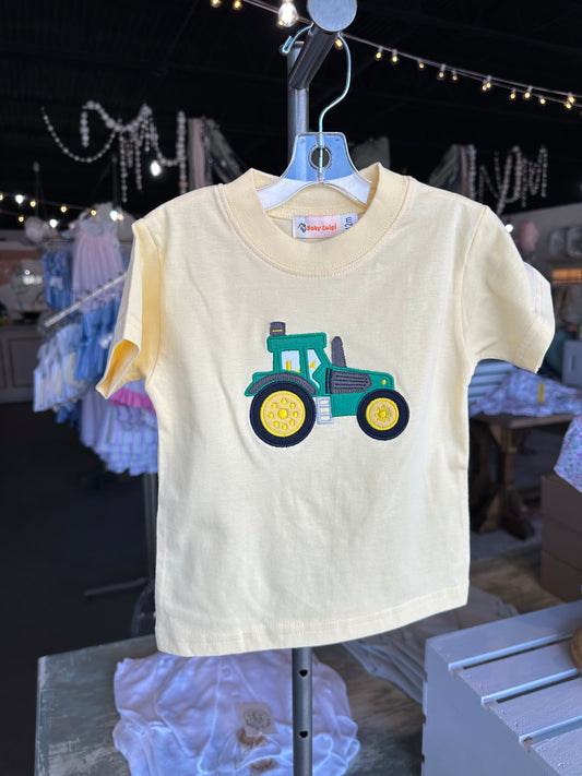 Luigi Kids - Tractor Shirt in Pale Yellow