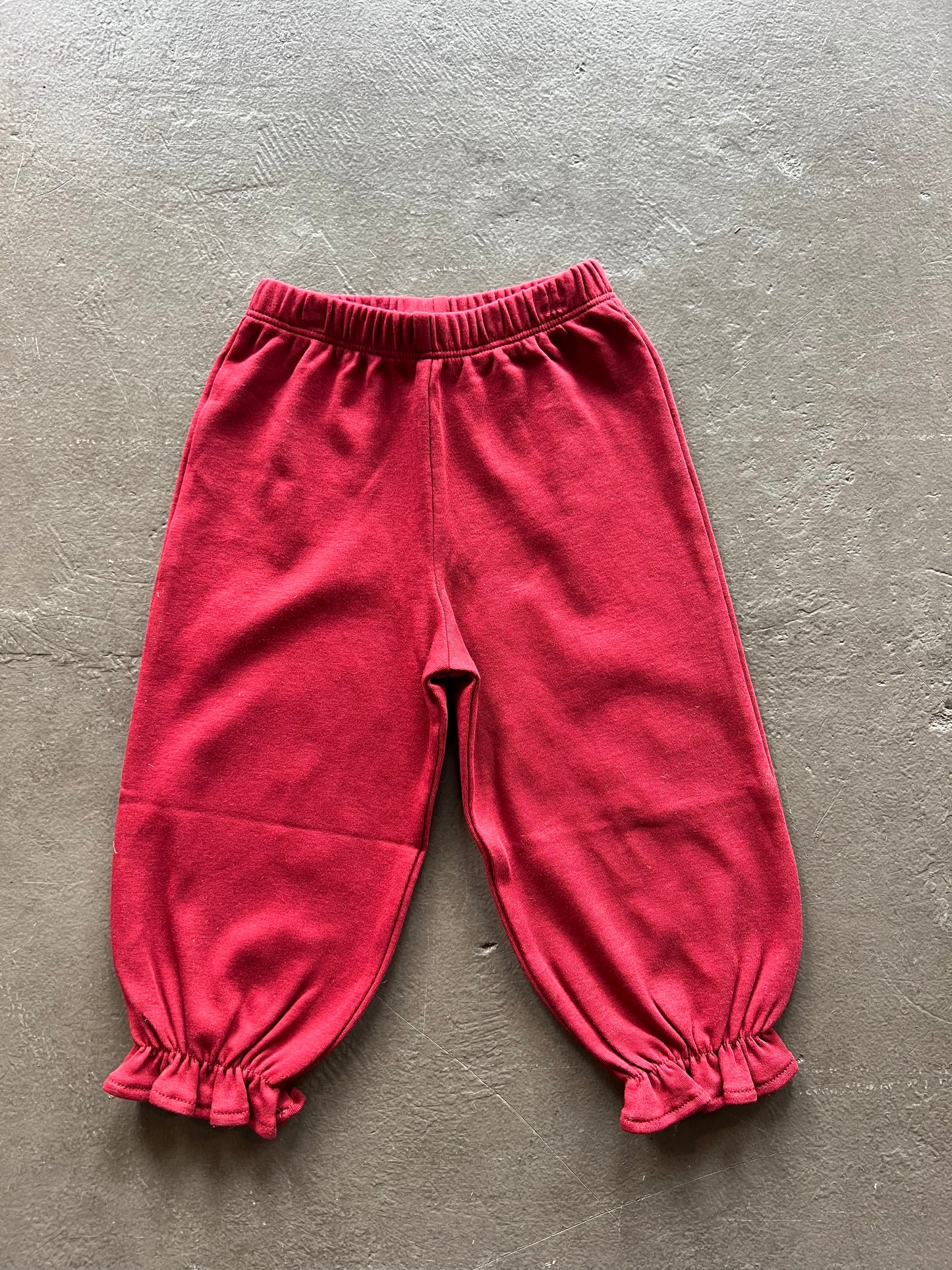 Maroon Bloomer Pant with Ruffles