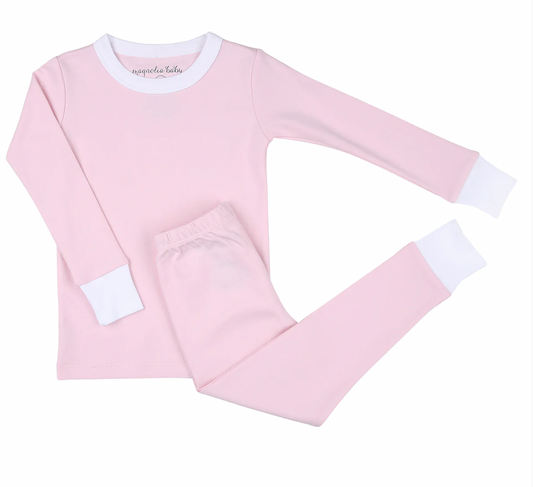 Magnolia Baby Simply Solid Pink Pajama Set