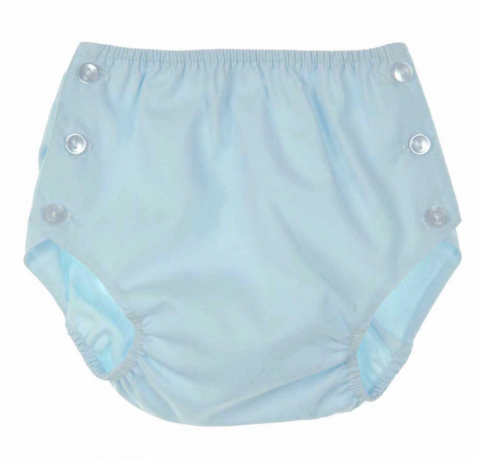 Lullaby Set Blue Buttoned Diaper Cover