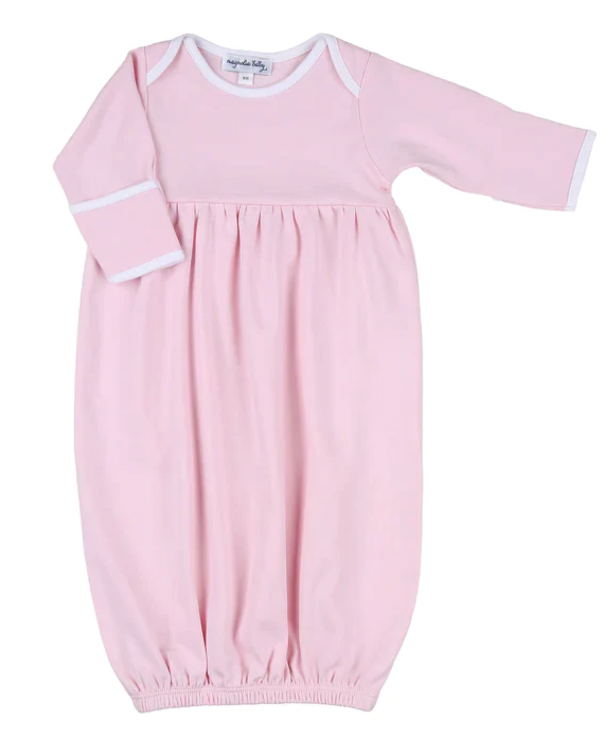 Magnolia Baby Simply Solids Gathered Gown Pink