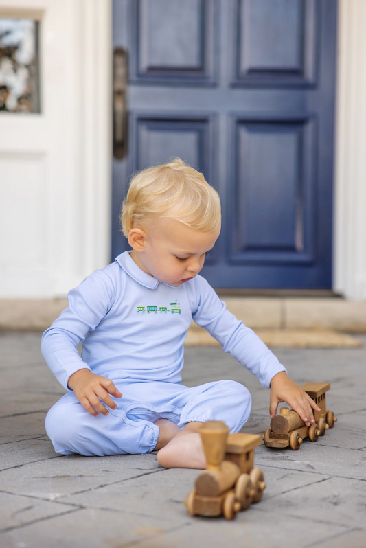 TBBC Buckhead Blue/Train Rigsby Romper