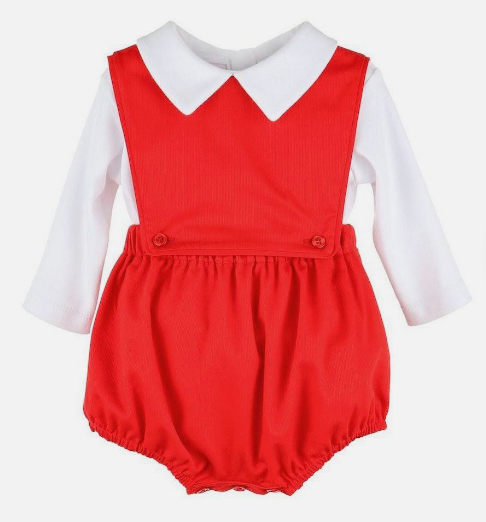 Patrick Plush Cord Overall - Cranberry