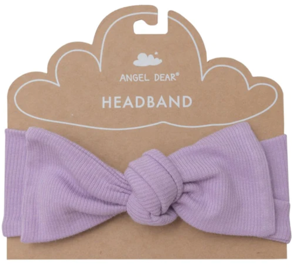 Angel Dear Ribbed Dusty Lavender Headband