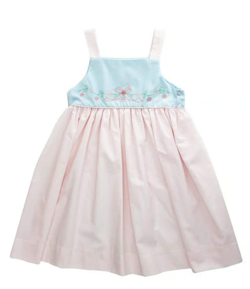 Bailey Boys Colorblock Bow on Vine Sundress