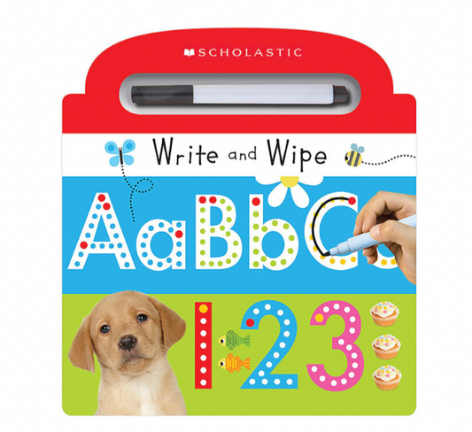 "Write-and-Wipe ABC 123" Interactive Book