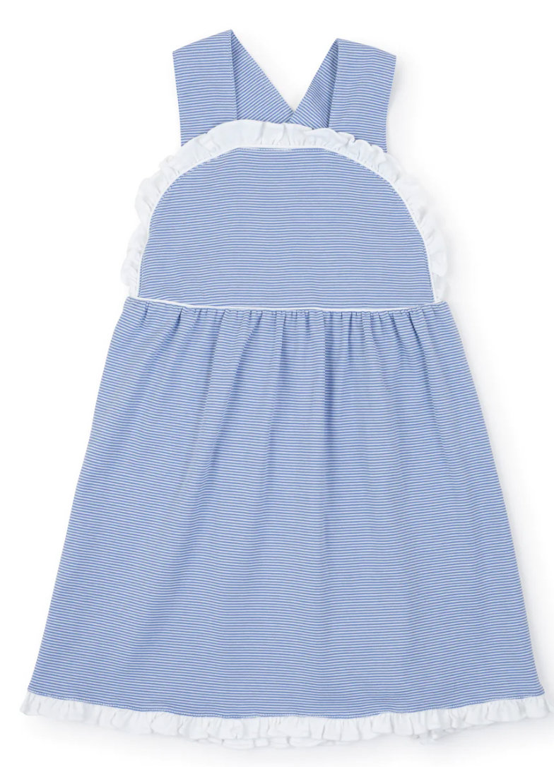 Lila + Hayes Eden Dress in Blue & White Stripe