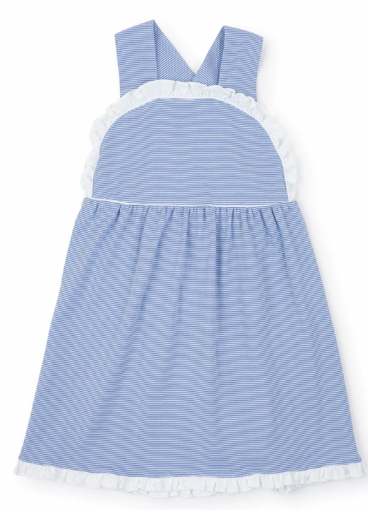 Lila + Hayes Eden Dress in Blue & White Stripe