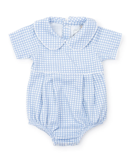 Lila + Hayes Palmer Bubble in Light Blue Box Plaid