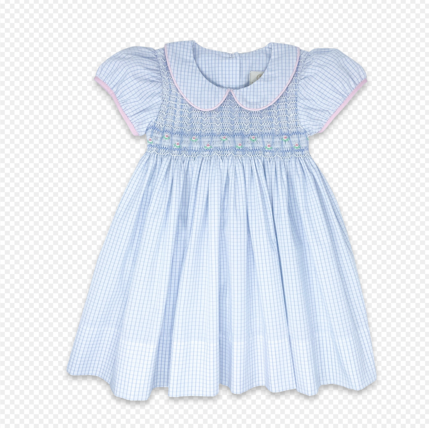 Lullaby Set Kelli Dress in Woodford Blue Windowpane
