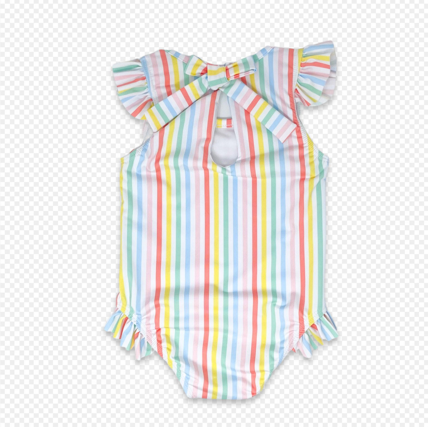 Lullaby Set Lottie Swimsuit in Rainbow Stripe
