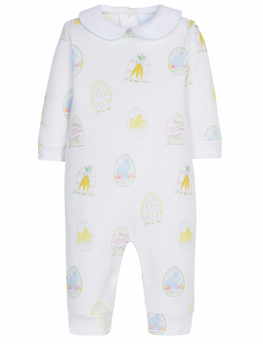 Little English Printed Playsuit- Boy Easter Eggs