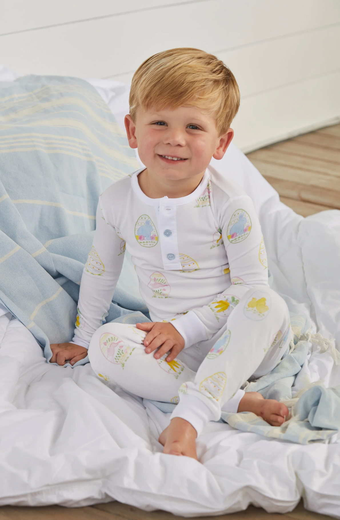 Little English- Printed Jammies in Easter Eggs for Boys