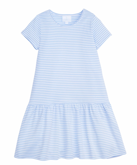 Little English T-Shirt Dress in Light Blue Stripe