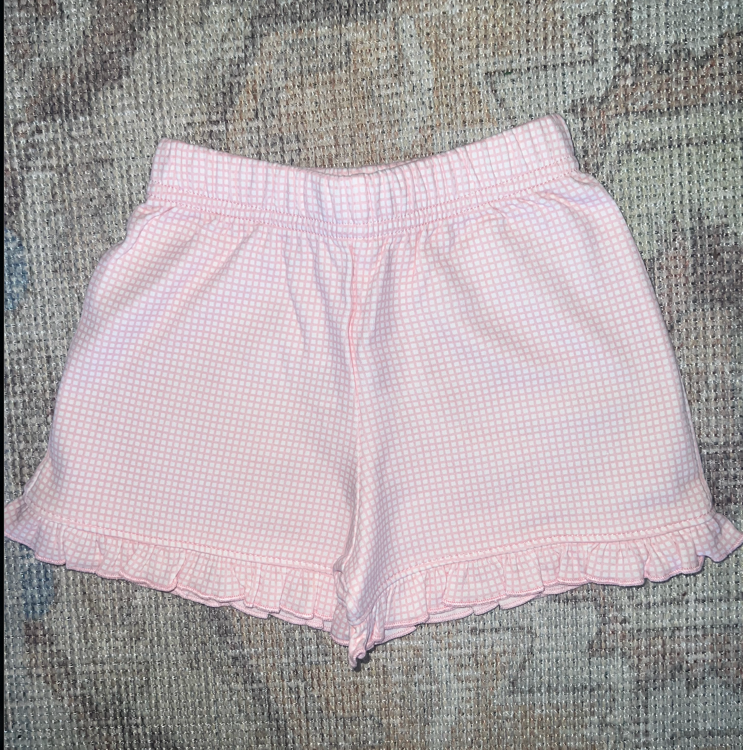 Luigi Pink Gingham Ruffle Shorts