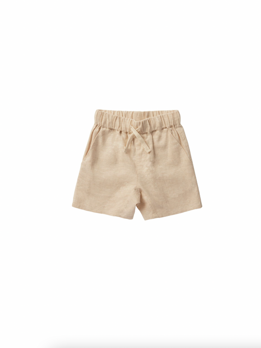 Rylee + Cru Bermuda Shorts in Heathered Sand