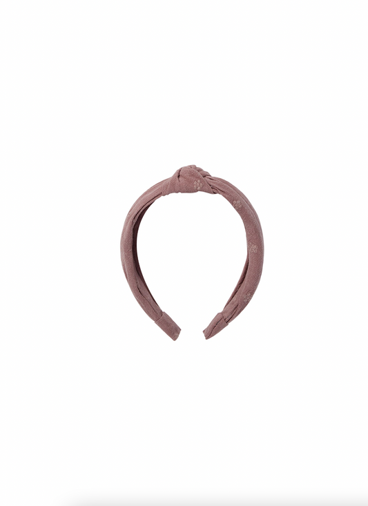 Rylee + Cru Knotted Headband in Mulberry Daisy