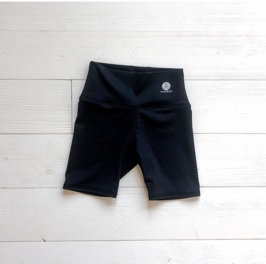 Yoga Baby Black Biker Shorts