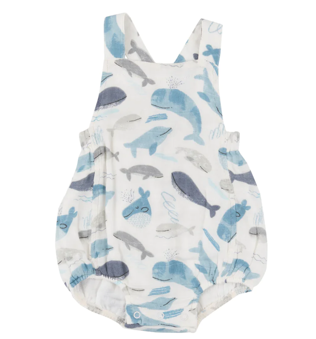 Angel Dear Blue Whales Retro Sunsuit