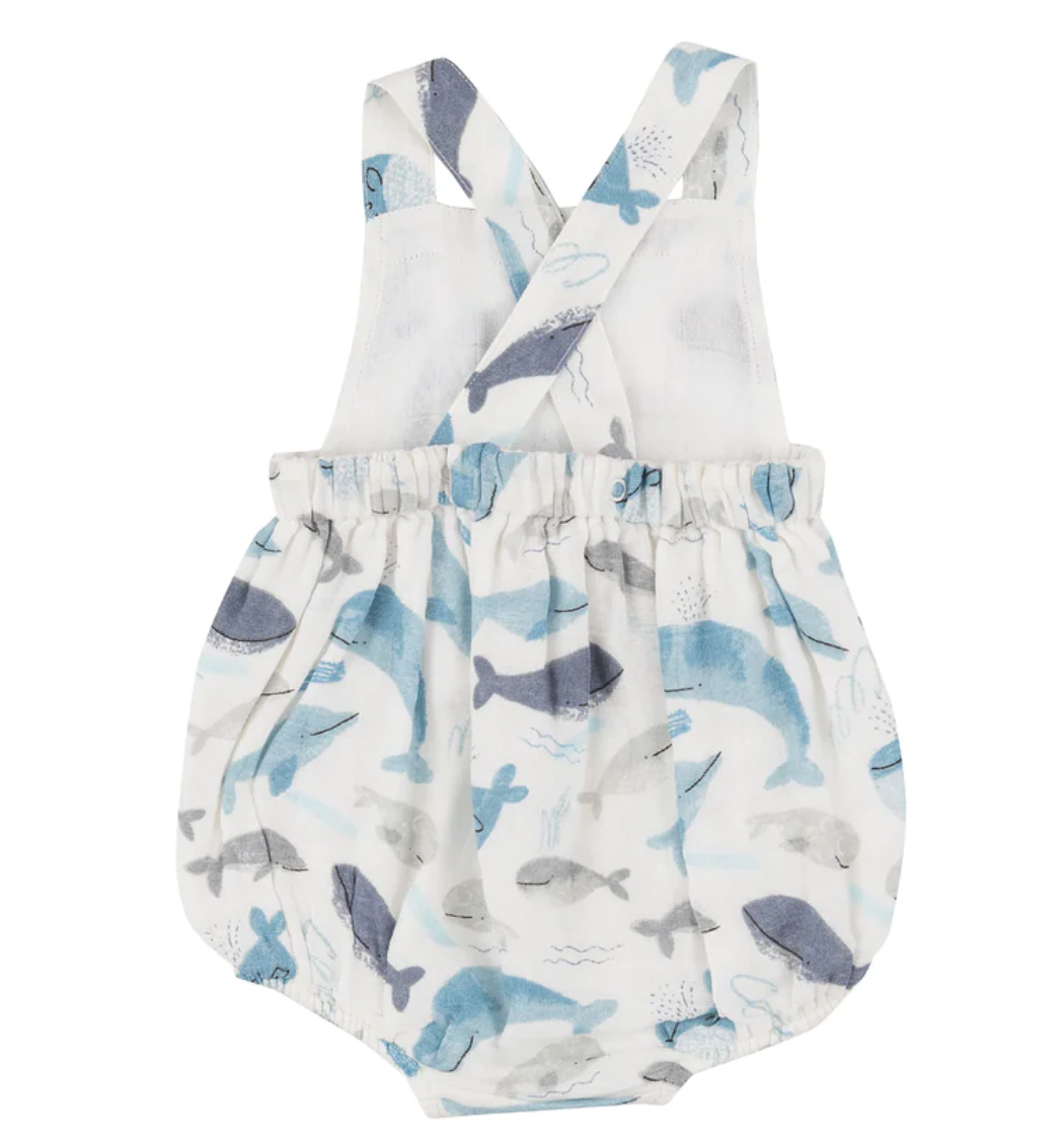 Angel Dear Blue Whales Retro Sunsuit