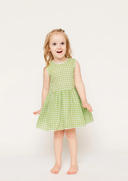 Dear Georgie - The Sully Dress - Green Gingham