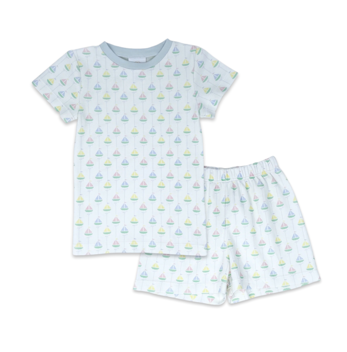 Landon Short Set- Seaside Sailboats