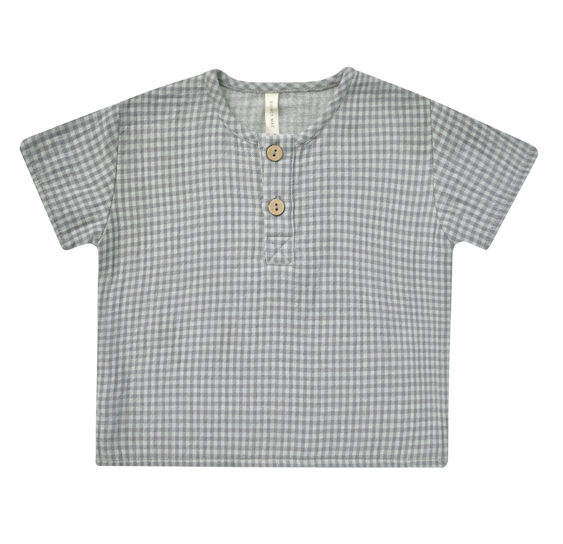 Henry Top in Blue Gingham