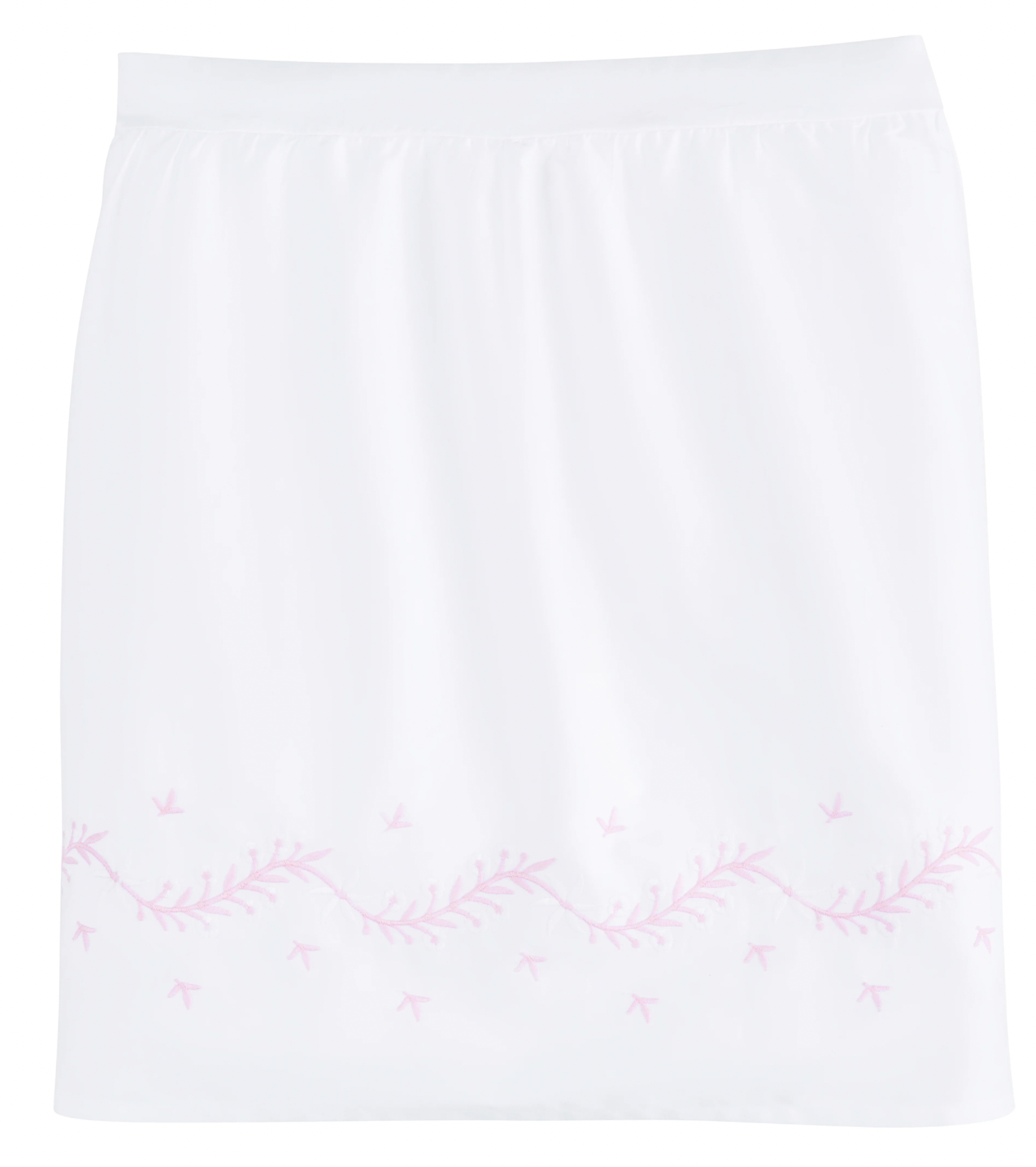 Embroidered Crib Skirt - Blush