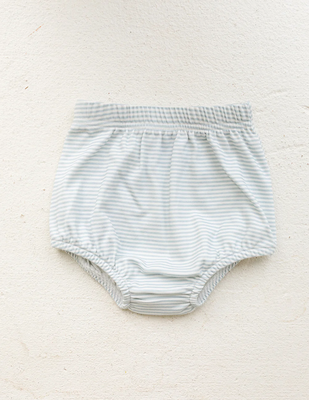 Knit Diaper Cover in Light Blue/White Stripe