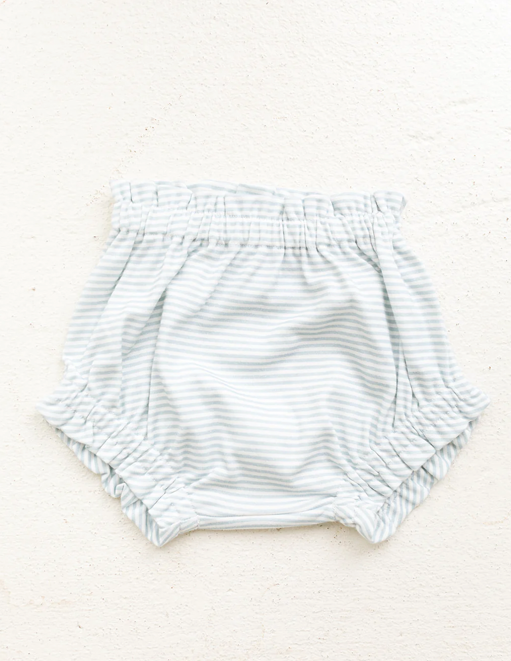 Amelia Ruffle Bloomer in Light Blue/White Stripe